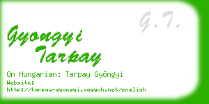 gyongyi tarpay business card